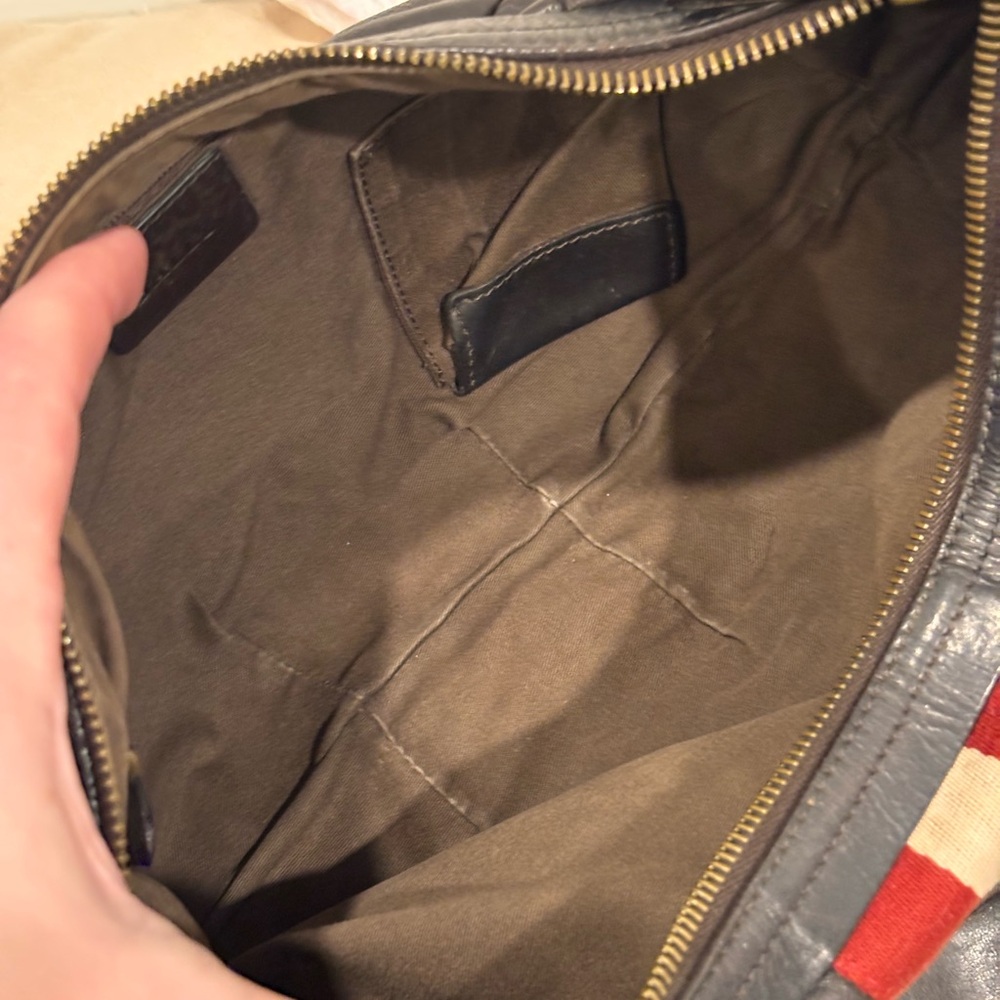 BALLY Vintage Crescent Dark Brown Leather Hobo Bag - Picture 9 of 13